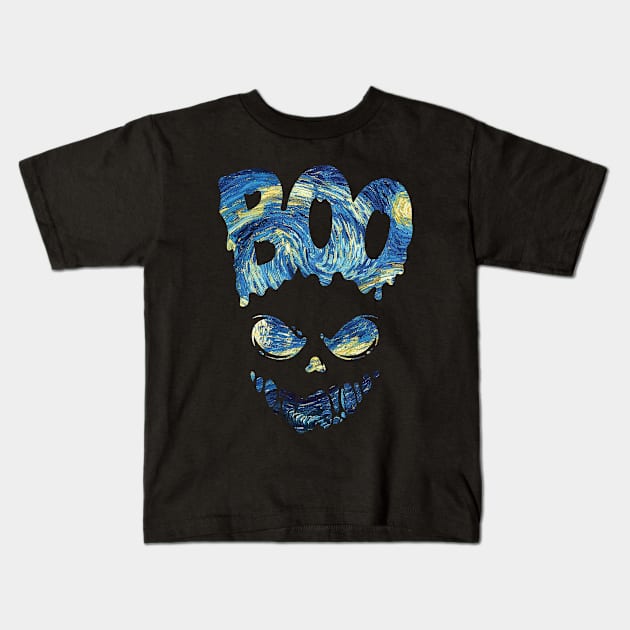 BOO VAN GOGH Kids T-Shirt by Myartstor 